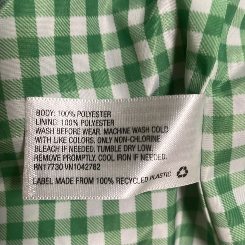 Cat & Jack Boy's Buffalo Check Green Navy Windbreaker Jacket